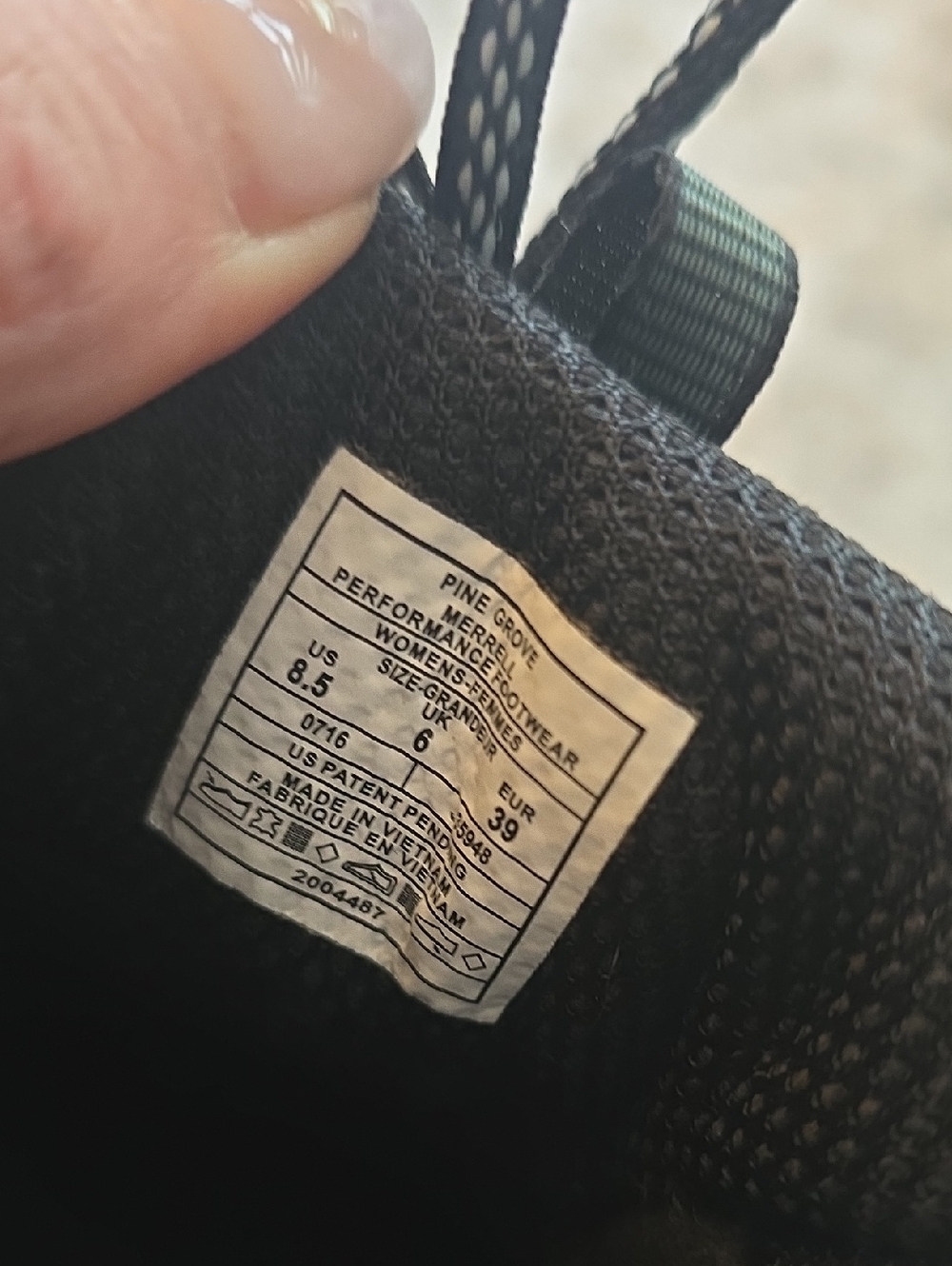 Merrell Black and Dark Green Trail Shoes - Picture 7 of 9
